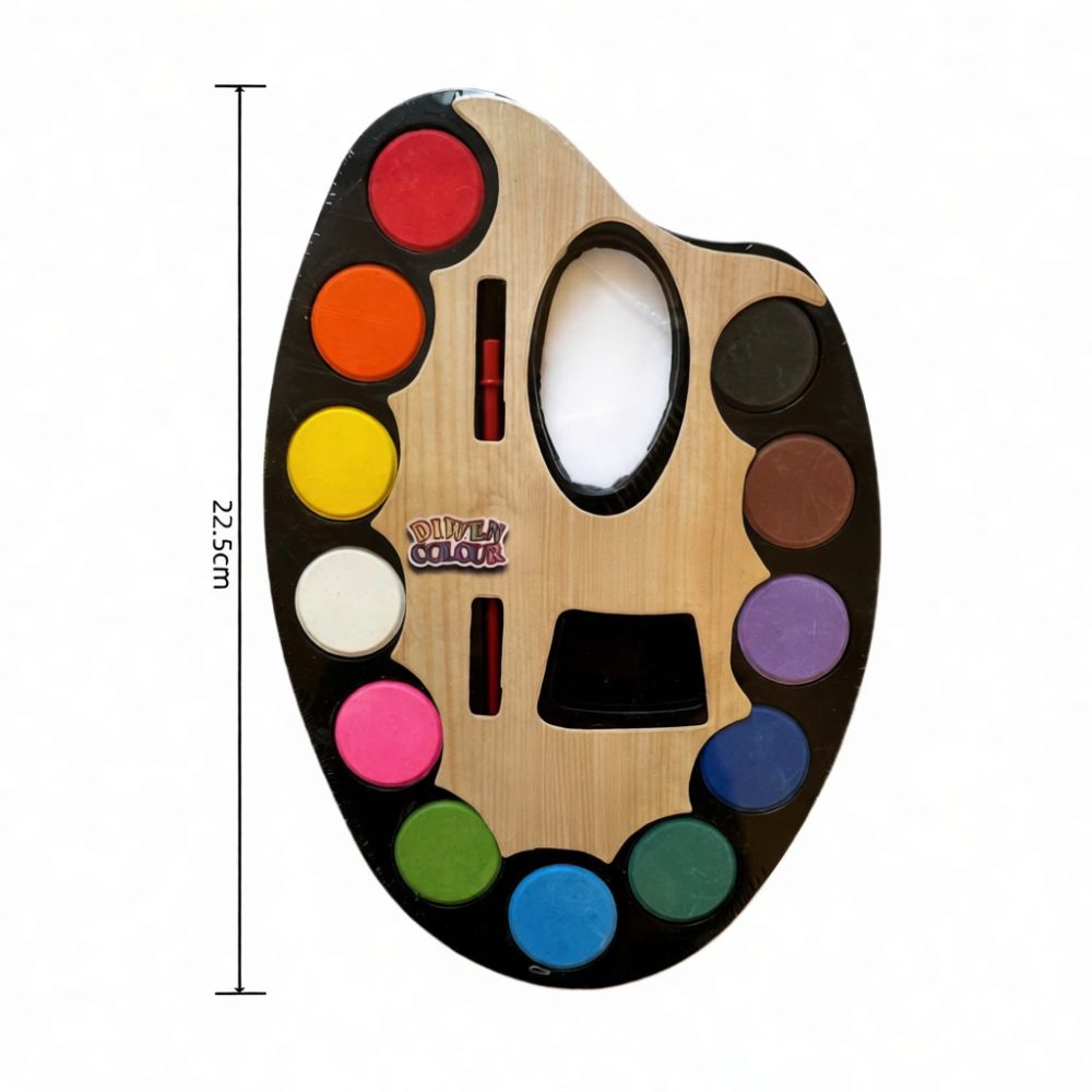 Painting Supplies - 12 Solid Watercolor Pigment Kit Children