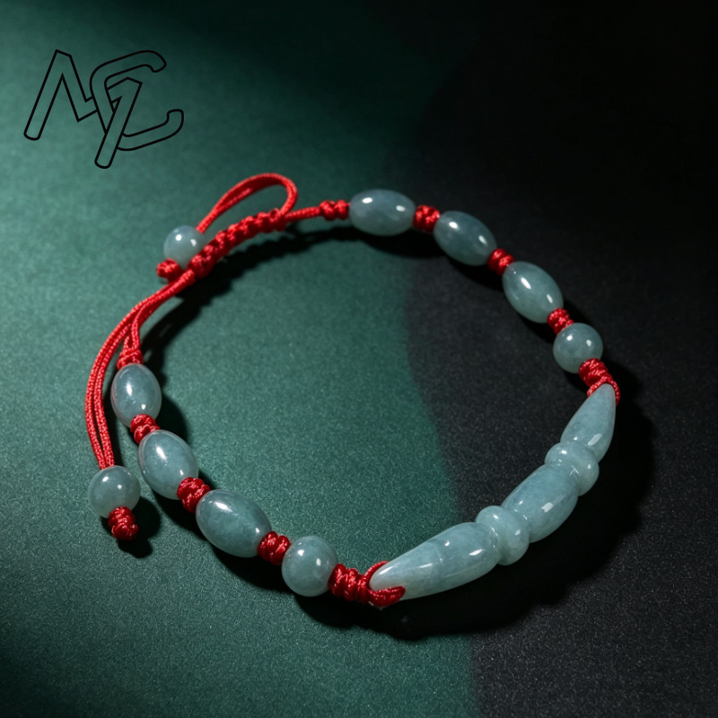 Beading - Natural Blue water Jade Burma Emerald