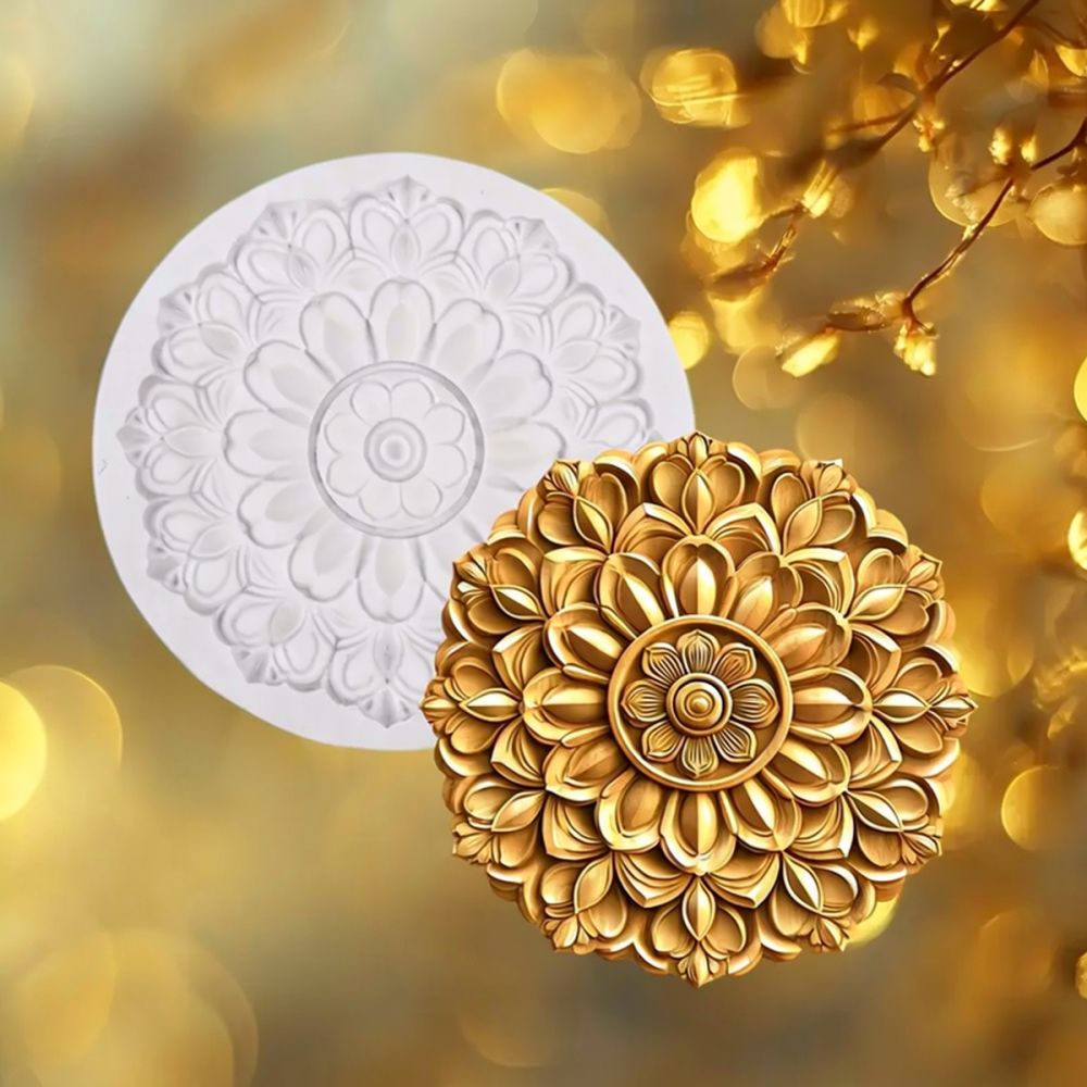 Round Floral Silicone Mold For - огляд і ціна Silicone Epoxy Resin Molds Set