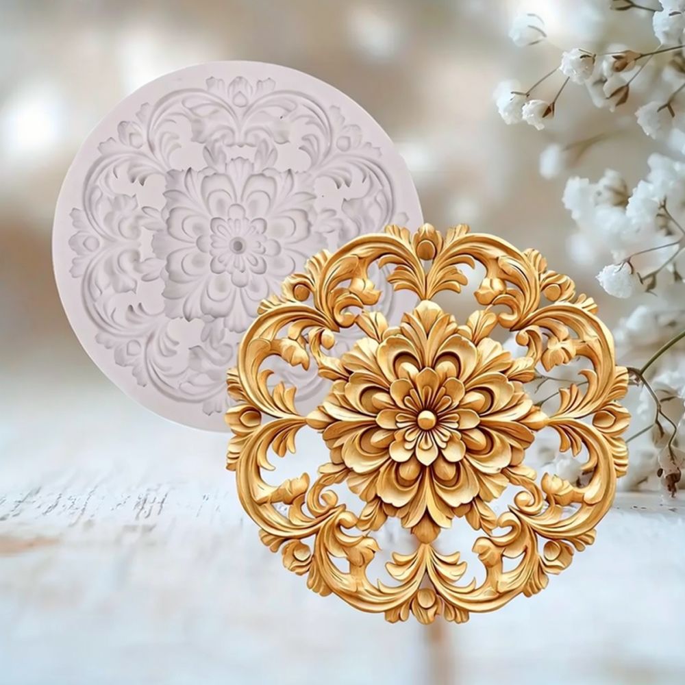 Round Floral Silicone Mold For - огляд і ціна Silicone Epoxy Resin Molds Set