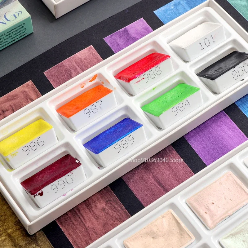 2024 New White Night Master So - огляд і ціна Watercolor Paint Set Solid Pigment